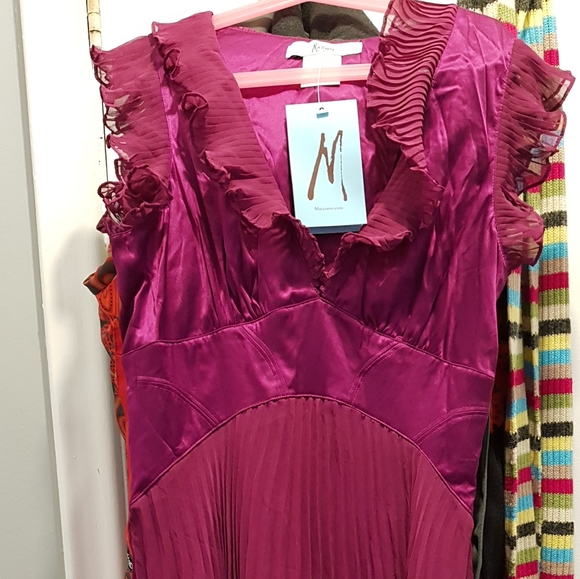 NWT Silk Plum Marciano Dress - Picture 4 of 17